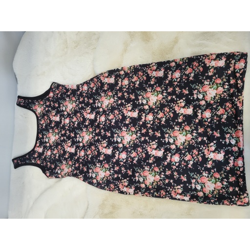 Robe Cami R?versible Floral Noir - Noir