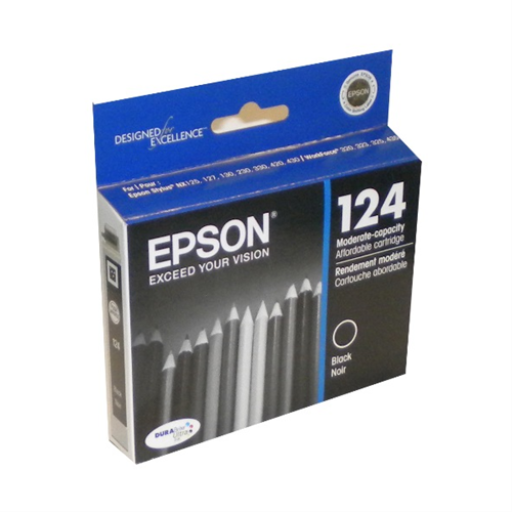 T124120S Epson 124 Black Original Ink Cartridge
