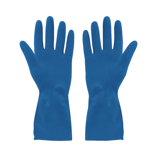 Rubber Gloves Silverlined Blue Small Extended Cuff- (12 pair)