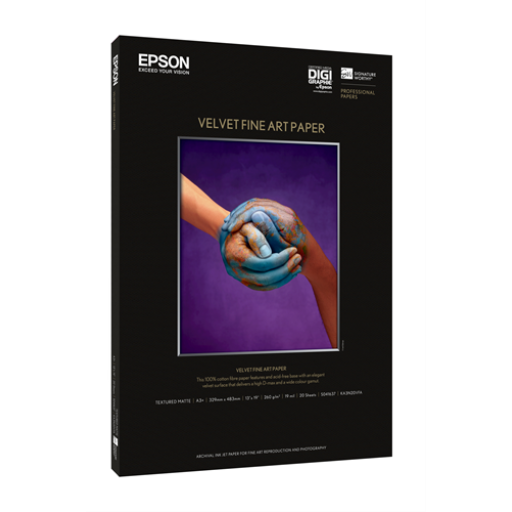 Epson Velvet Fine Art Paper (13"x19"), 20 sheetsS041