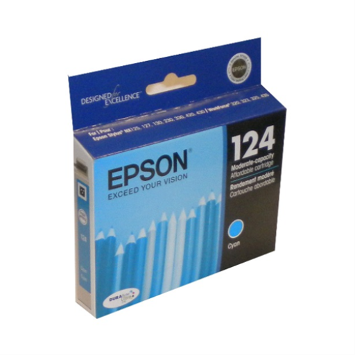 T124220S Epson 124 Cyan Original Ink Cartridge