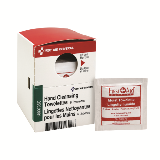 Hand Cleansing Towelettes, 6 per Box