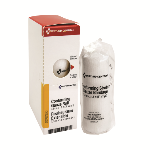 Conforming Stretch Gauze Bandage, 7.6 cm x 1.8 m (3" x 2yd), 1/box