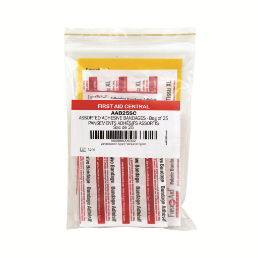 Assorted Adhesive Bandages, 25 per Bag
