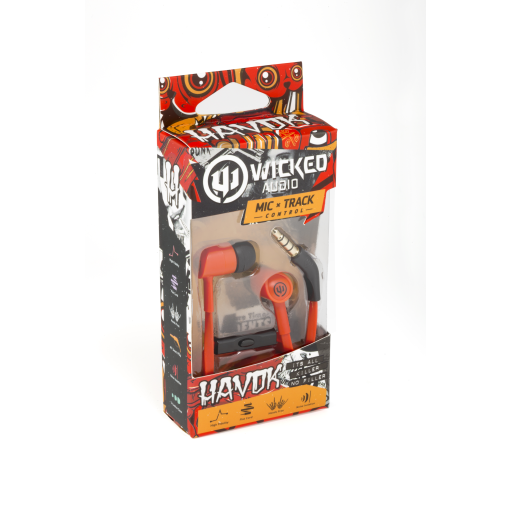 Havok Earbud w/ Mic, Cherry
