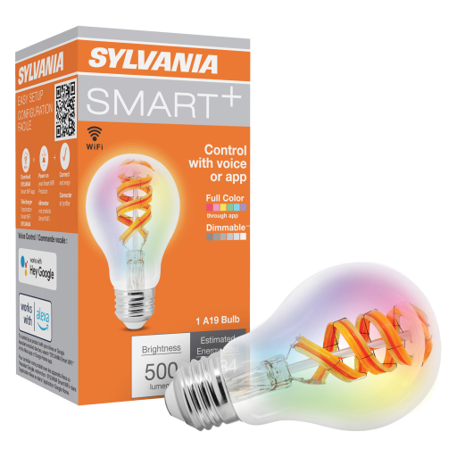 SMART+ WiFi Filament Color + 2000K: A19 Color and Amber White (2000K)