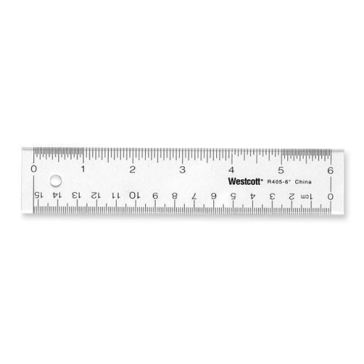 15cm/6" Acrylic Ruler ? Inch/Metric /
15cm/6 po r?gle en acrylique, pouces/m?trique