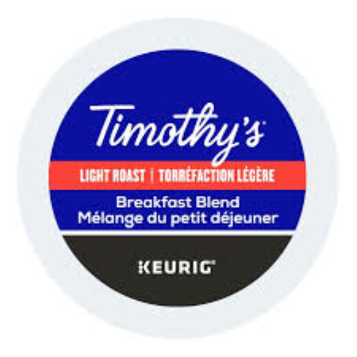 COFFEE-K CUP TIMOTHY'S BREAKFAST BLEND LIGHT ROAST-06771 24/BX