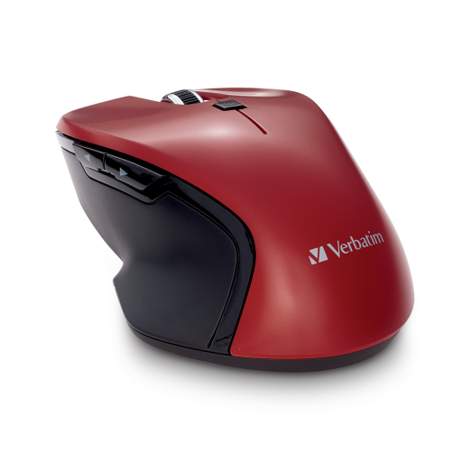 Verbatim USB-C Wireless Blue LED Mouse - Red