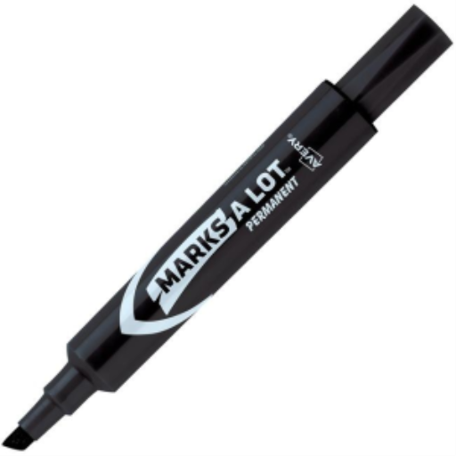 MARKS–A–LOT LARGE SIZE CHISEL TIP PERMANENT MARKERS, 1