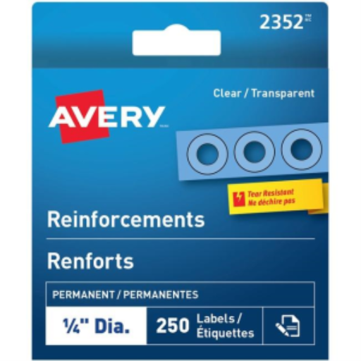 Avery Reinforcements Roll Format Permanent Clear Tear