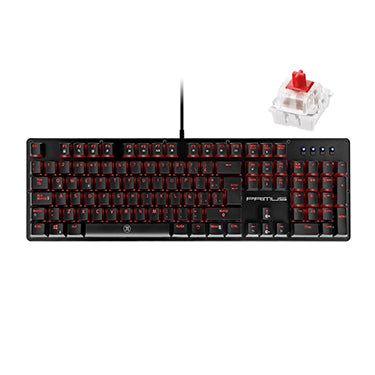 Primus Keyboard Wired Ballista Mechanical with Anti-Ghosting Technology 100T Red Switch Silent 9 Different Light Effects BIL Packaging - Black