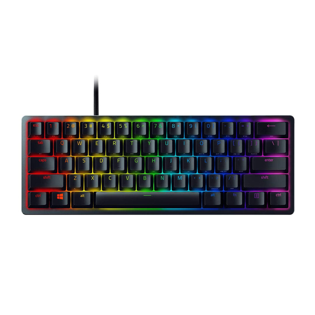 Razer Keyboard Wired Huntsman Mini - Clicky Optica Switch 60% Form Factor On Board Memory Chroma RGB USB-C Black
