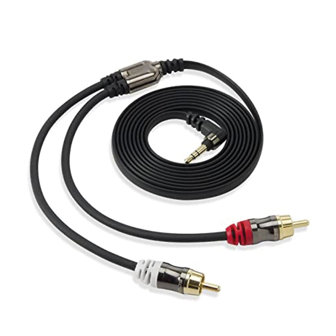 Scosche Auxiliary 3.5mm to RCA Audio Cable Premium 6ft Black