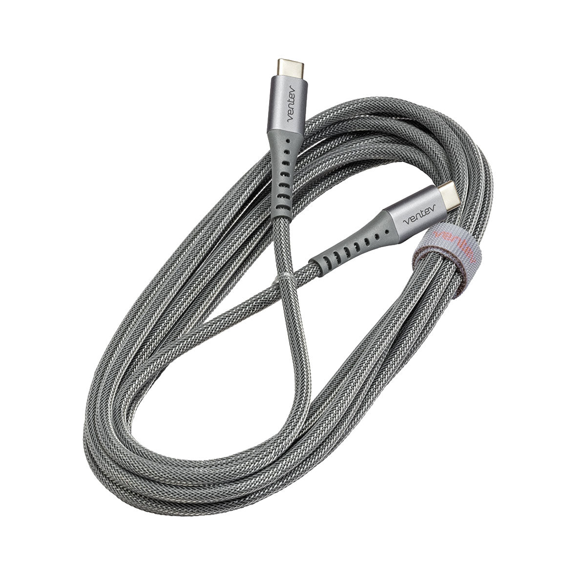 Ventev Charge & Sync USB-C to USB-C Cable 10ft Alloy - Gray