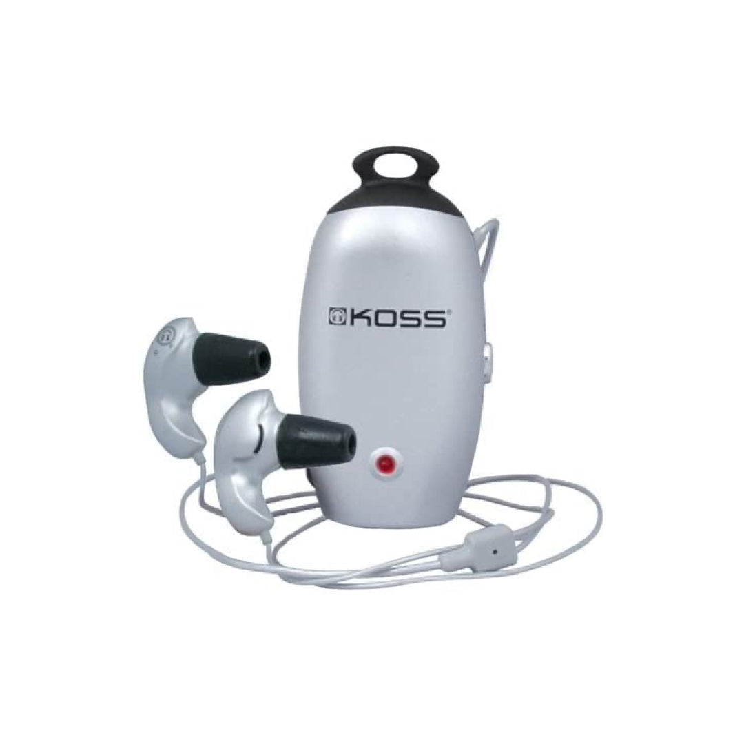 Koss Ear Plug Noise Isolation System QZ-77 Reduces Harmful Low Frequency Sounds Ideal for In Flight or Noisy Environments - Silver