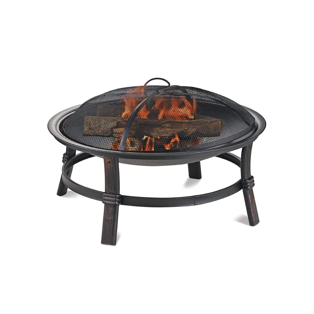 Endless Summer Brushed Copper Wood Burning Firebowl - Heavy Gauge Spark Guard