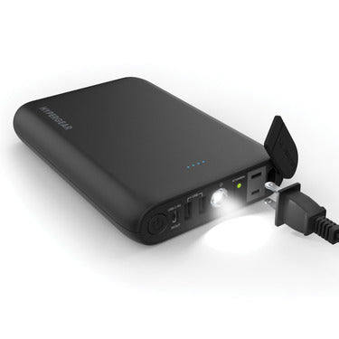 HyperGear Powerbank & Laptop Charging Brick 24000mAh 3 Port 2x USB-A 1x USB-C PD 65W Built in 80W AC Outlet Charge 4 Devices with Flashlight - Black