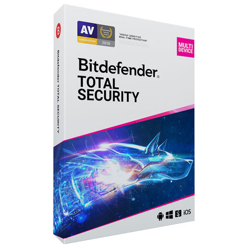 Bitdefender Total Security 5-Device 1-Year BIL with VPN 200MB/Day PC/Mac/Android/iOS