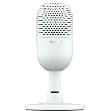 Razer Microphone Seiren V3 Mini Ultra Compact Supercardioid Condenser Mic Tap to Mute Sensor with LED Indicator - White