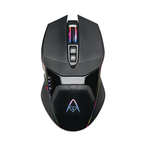 Adesso Gaming Mouse Wireless PixArt 3389 Gaming-Grade Optical Sensor RGB 7-Button Design Adjustable DPI up to 1000 DPI Ergonomic RGB Ambidextrous Design