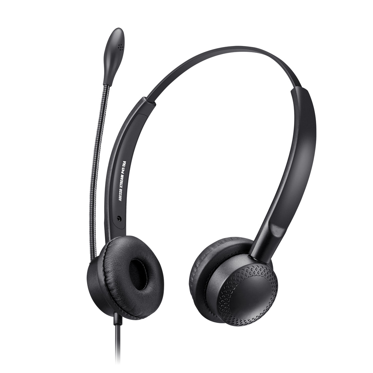 Adesso Headset Wired Stereo with Boom Mic Noise Cancelling USB-C with USB-A Adapter Inline Call Controls 6ft Cord - TAA Compliant -Black