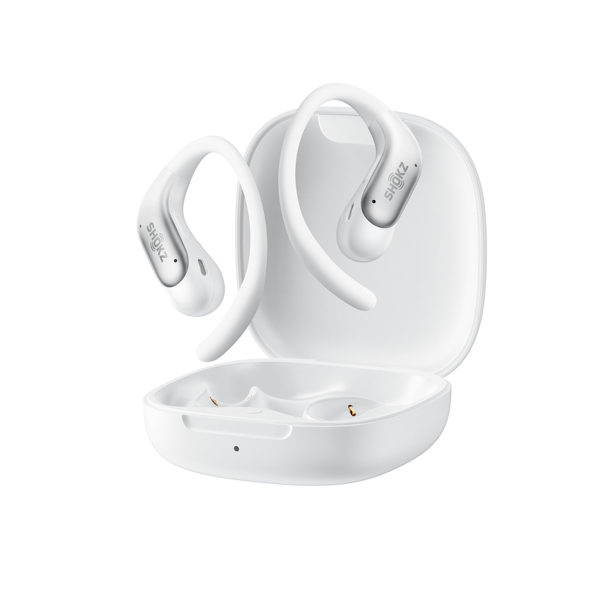Shokz OpenFit Air 2 White Bluetooth Headset Smart Mic Around Ear Air Conduction - OpenBass - Water Resistant IP54