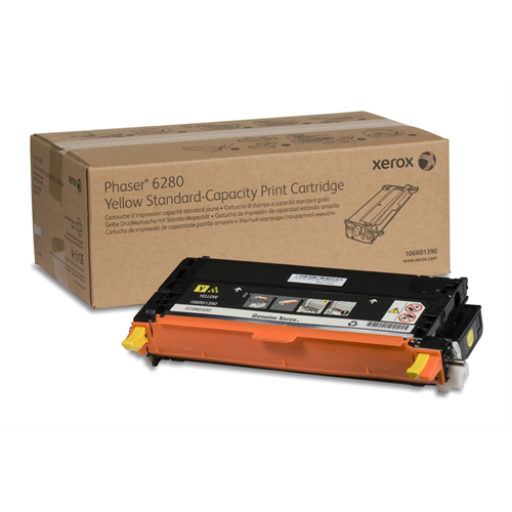 106R01390 Yellow Standard Capacity Print Cartridge, Phaser 6280
