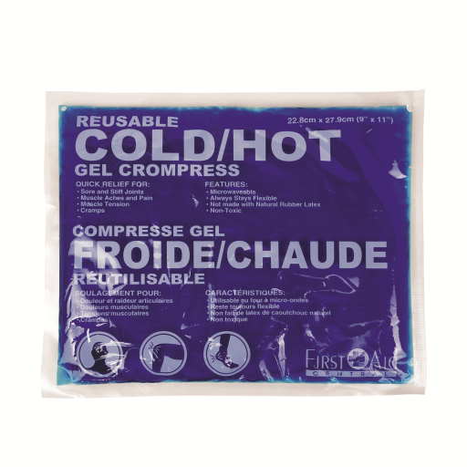 Reusable Cold/Hot Compress, Gel, 9"x11"
