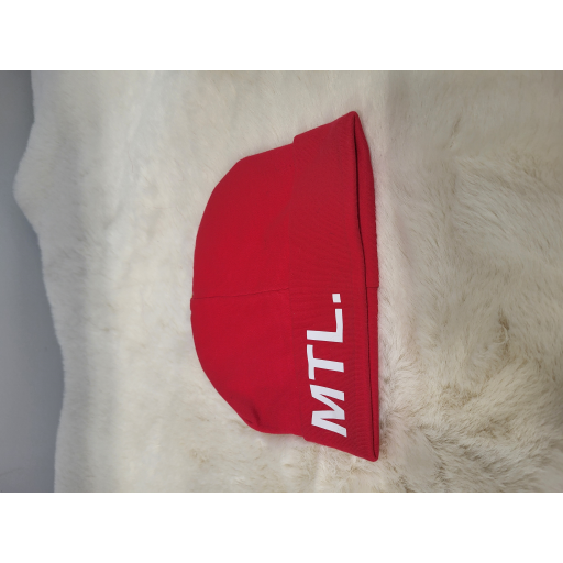 Mpompon Tuque Enfant Coton MTL. Rouge