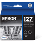 T127120D2 Epson 127 Extra High-Capacity Dual Pack Black Original Ink Cartridges