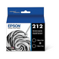 T212120D2 Epson 212 Claria Black Dual Pack Ink Cartridges