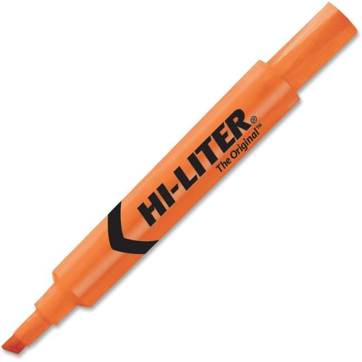 HILITER DESK STYLE, 12/BOX, FLUORESCENT ORANGE, INDIV