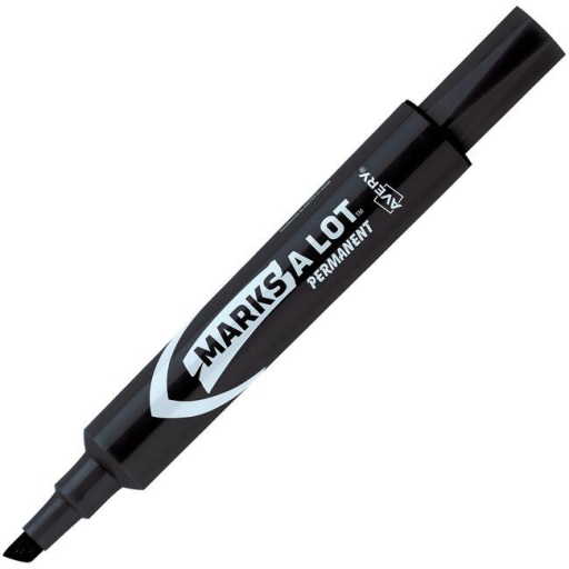 MARKS–A–LOT LARGE SIZE CHISEL TIP PERMANENT MARKERS, 1