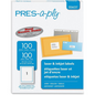 30605 PRESAPLY LABEL, LASER, 8 1/2" X 11" WHITE, 100 LABEL