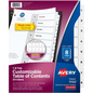 11132 READY INDEX TABLE OF CONTENTS DIVIDERS, 8 TAB, 1 SET,