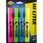 83564 HILITER DESK STYLE, 4 PACK, ASSORTED FLUORESCENT – YE