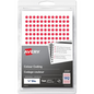 Avery Hand-write Colour Coding Labels ¼" Round, Removable, Red, 768/pkg
