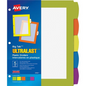 Avery Print or Write Big Tab UltraLast Dividers, 5 Tab Multi-Colour, 1 Set