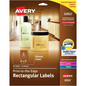 22822 GLOSSY CLEAR RECTANGULAR LABELS, 2" X 3", 10 SHTS/ENV.