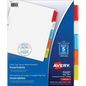 BIG TAB INSERTABLE DIVIDERS, 5 TAB, 1 SET, EXTRA WIDE