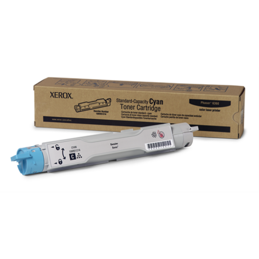 106R01214 Cyan Standard Capacity Toner Cartridge, Phaser 6360