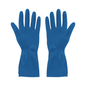 Rubber Gloves Silverlined  Blue Small Extended Cuff- (12 pair)