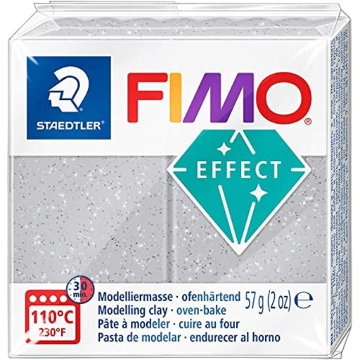 Fimo Effect Oven Bake Glitter Silver