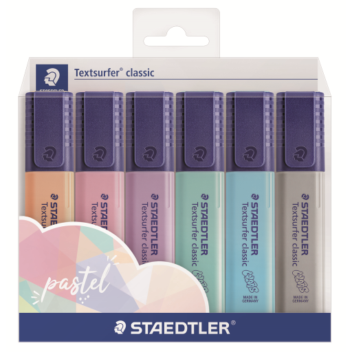 364-CWP6PA STAEDTLER-Mars Limited HIGHL.TEXTSURFER PASTEL AS