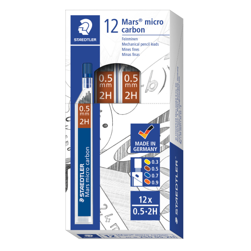 250-05-2H STAEDTLER-Mars Limited MARS M. 0.5mm 2H 12 TUBES O