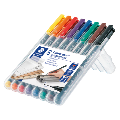 318-WP8 STAEDTLER-Mars Limited MARKER LUMO.FINE PERM. CARD