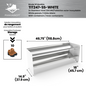 Commercial rustproof shoe and boot rack / 2 Tier/ Shelf 46.25" stainless / White panels / Store 10 pairs / Rakabot Titan