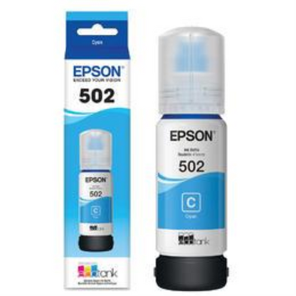 Epson T502 Ink Bottle, Dye Cyan, w/Sensor