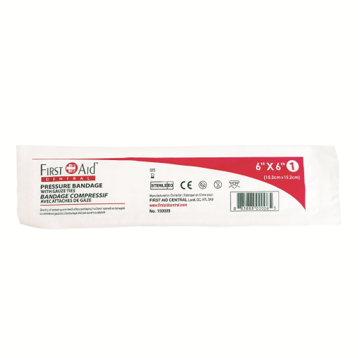 Sterile Compress Pressure Bandage, 6"x6"